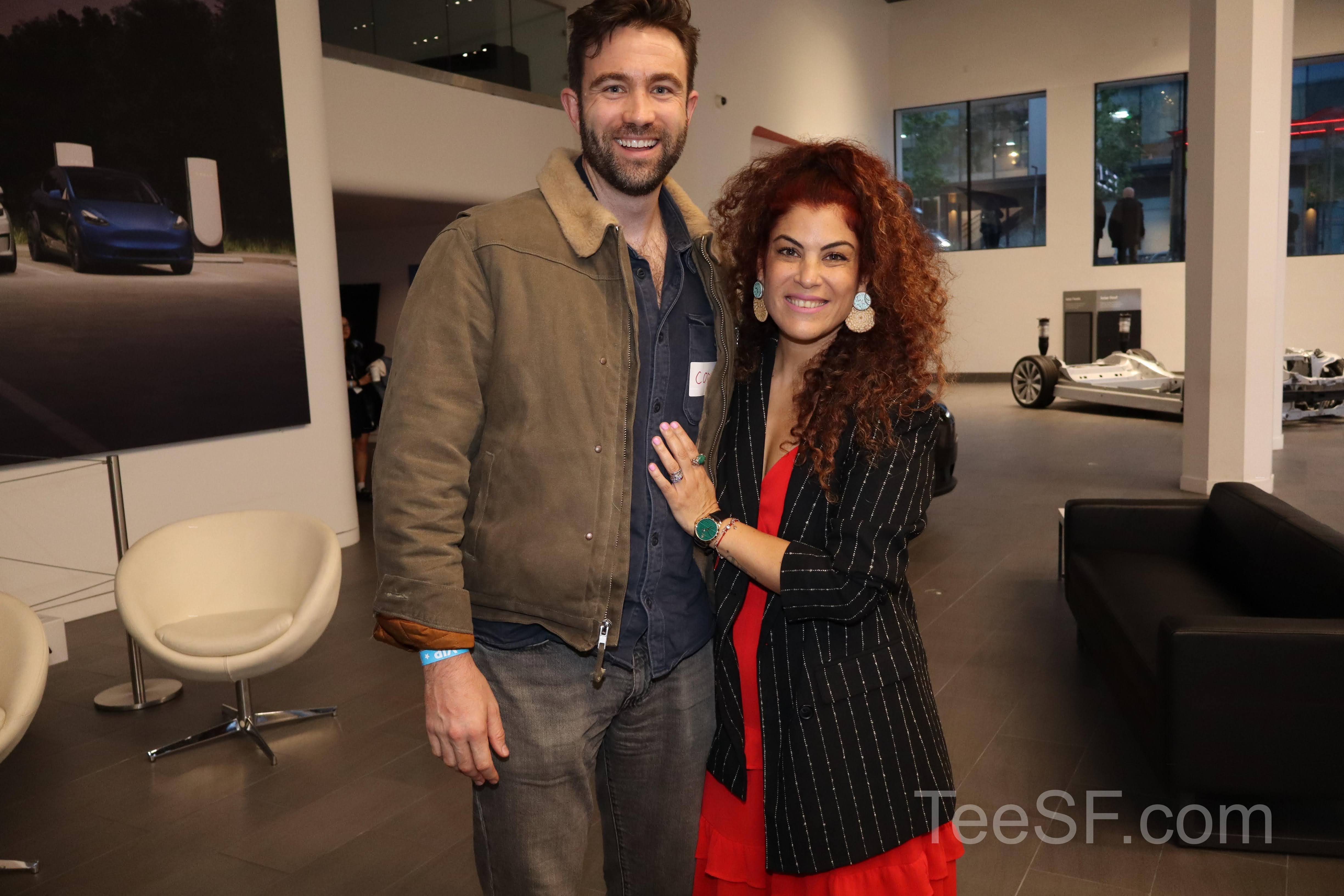 A photo from a pitch night event at Tesla in San Francisco.